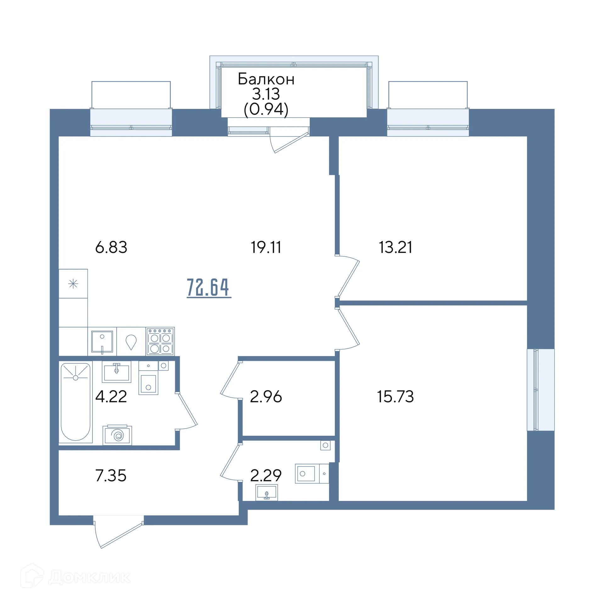 Фото квартиры в ЖК Авторы на Годовикова