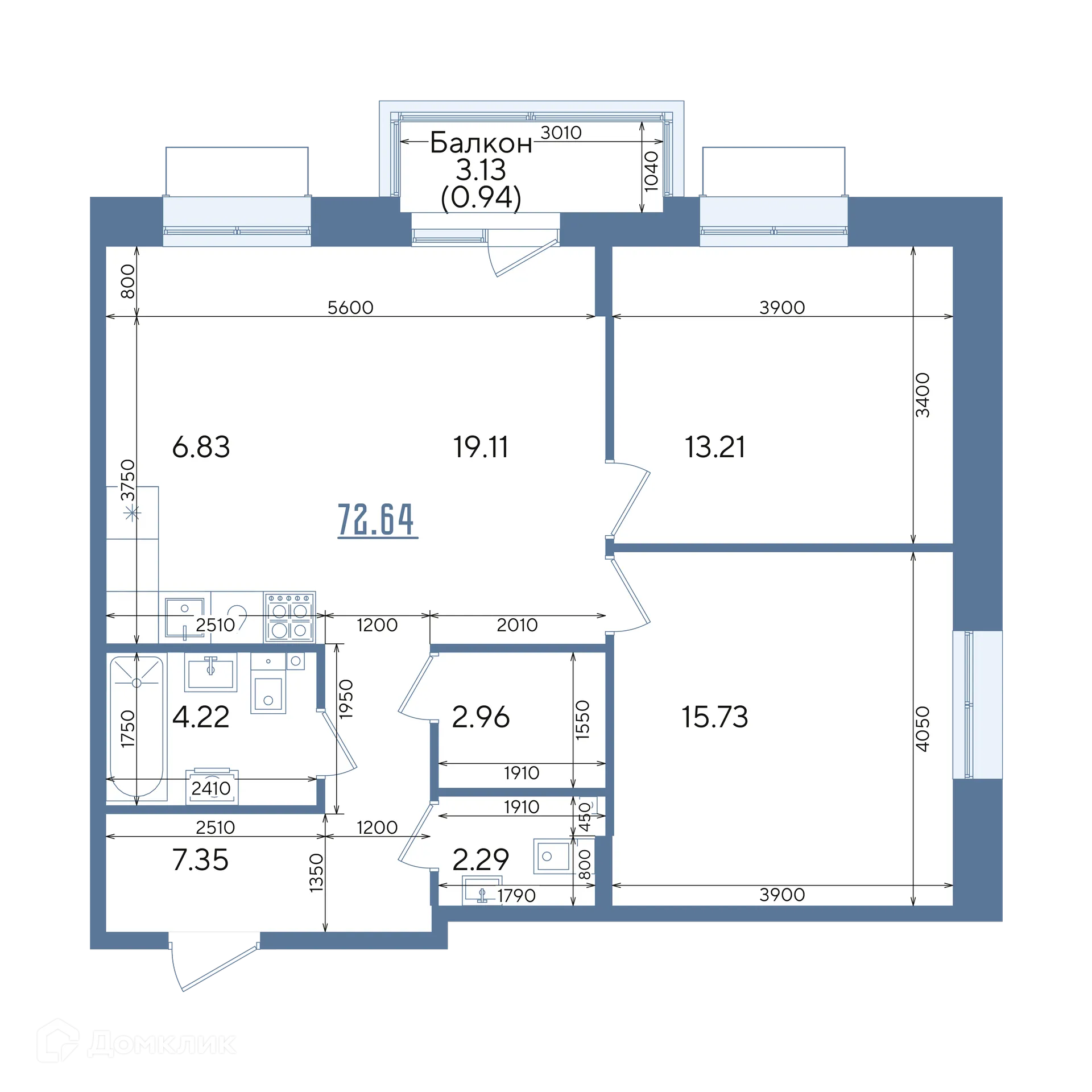 Фото квартиры в ЖК Авторы на Годовикова