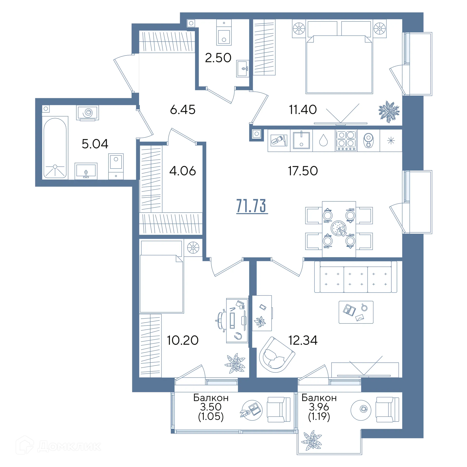 Фото квартиры в ЖК Авторы на Годовикова