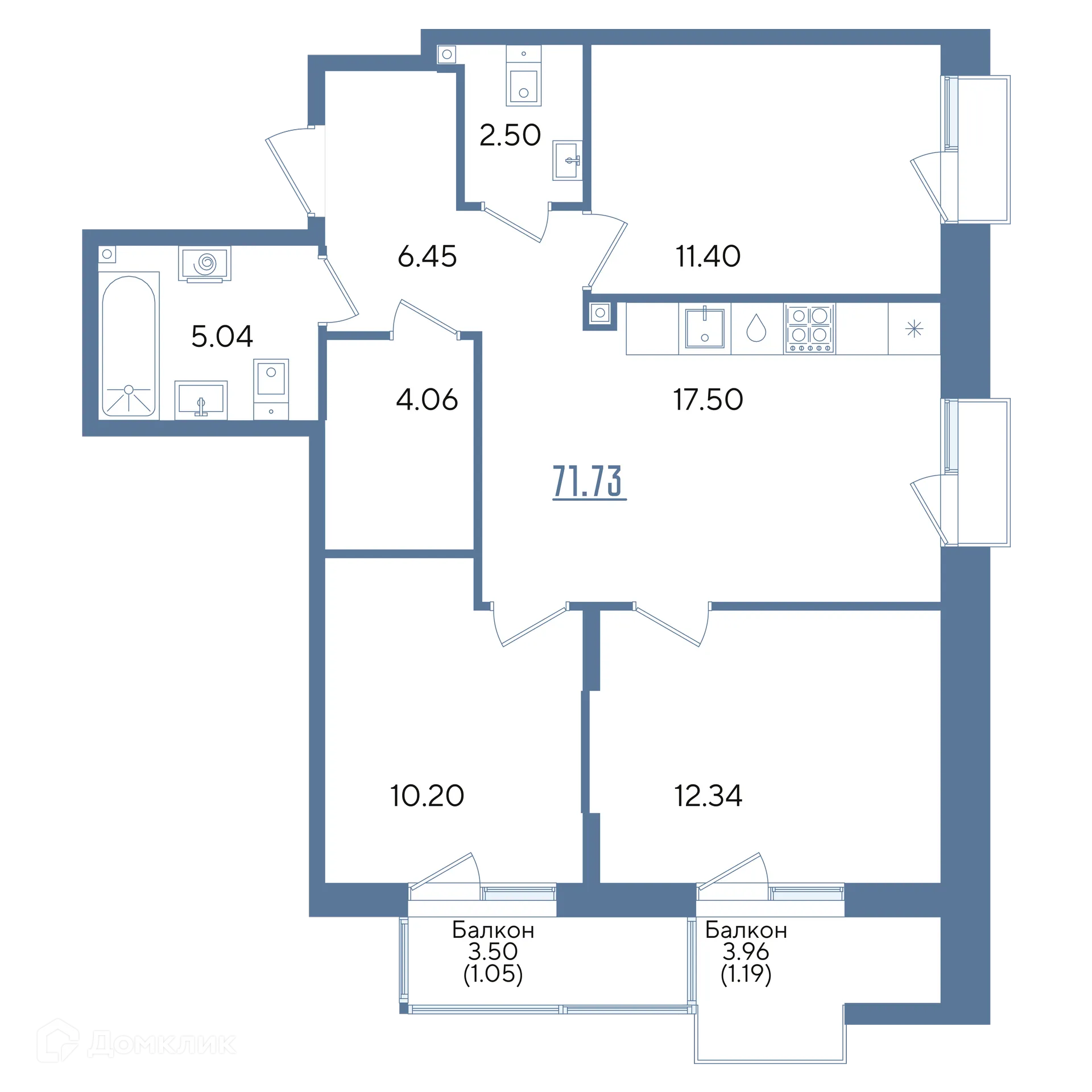 Фото квартиры в ЖК Авторы на Годовикова