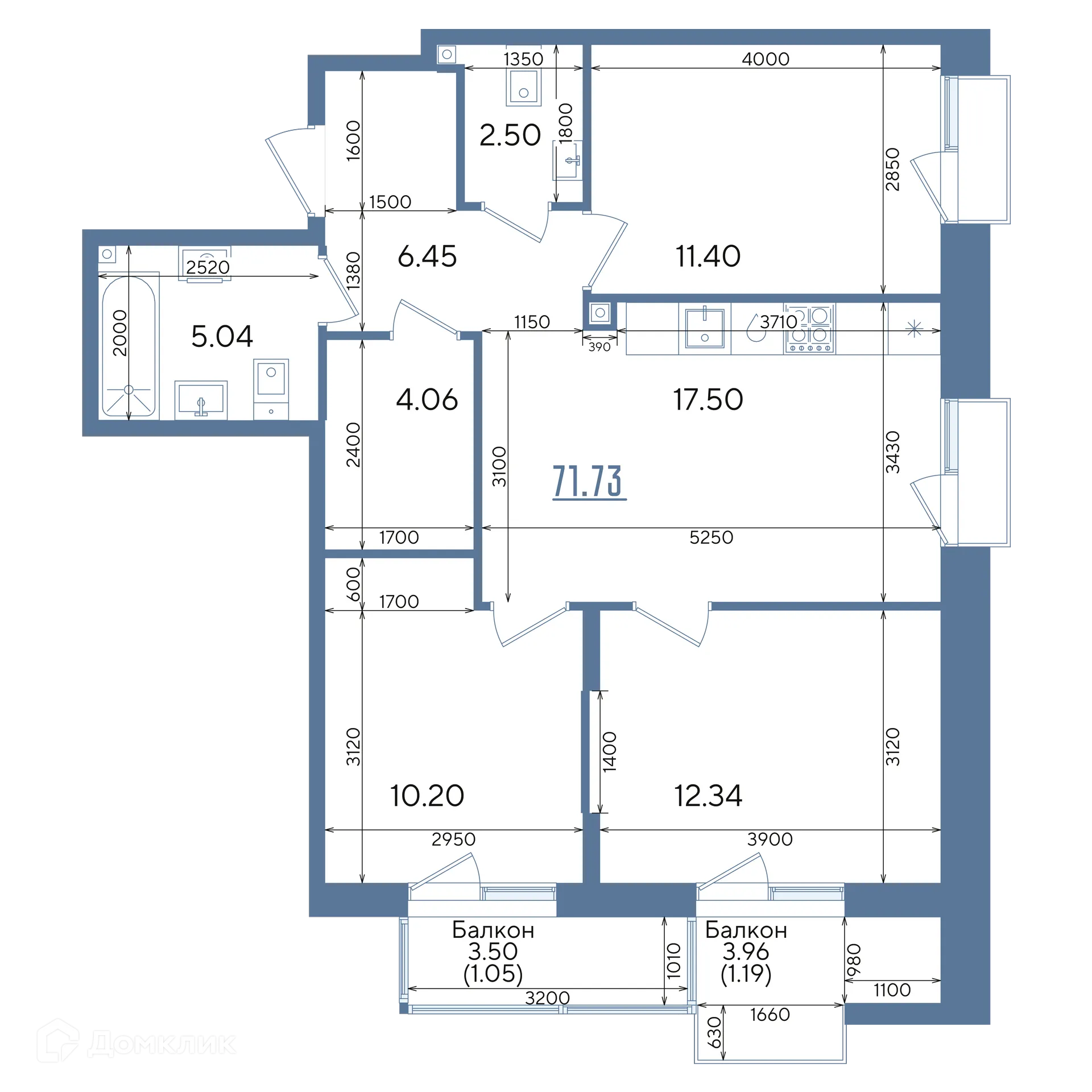 Фото квартиры в ЖК Авторы на Годовикова