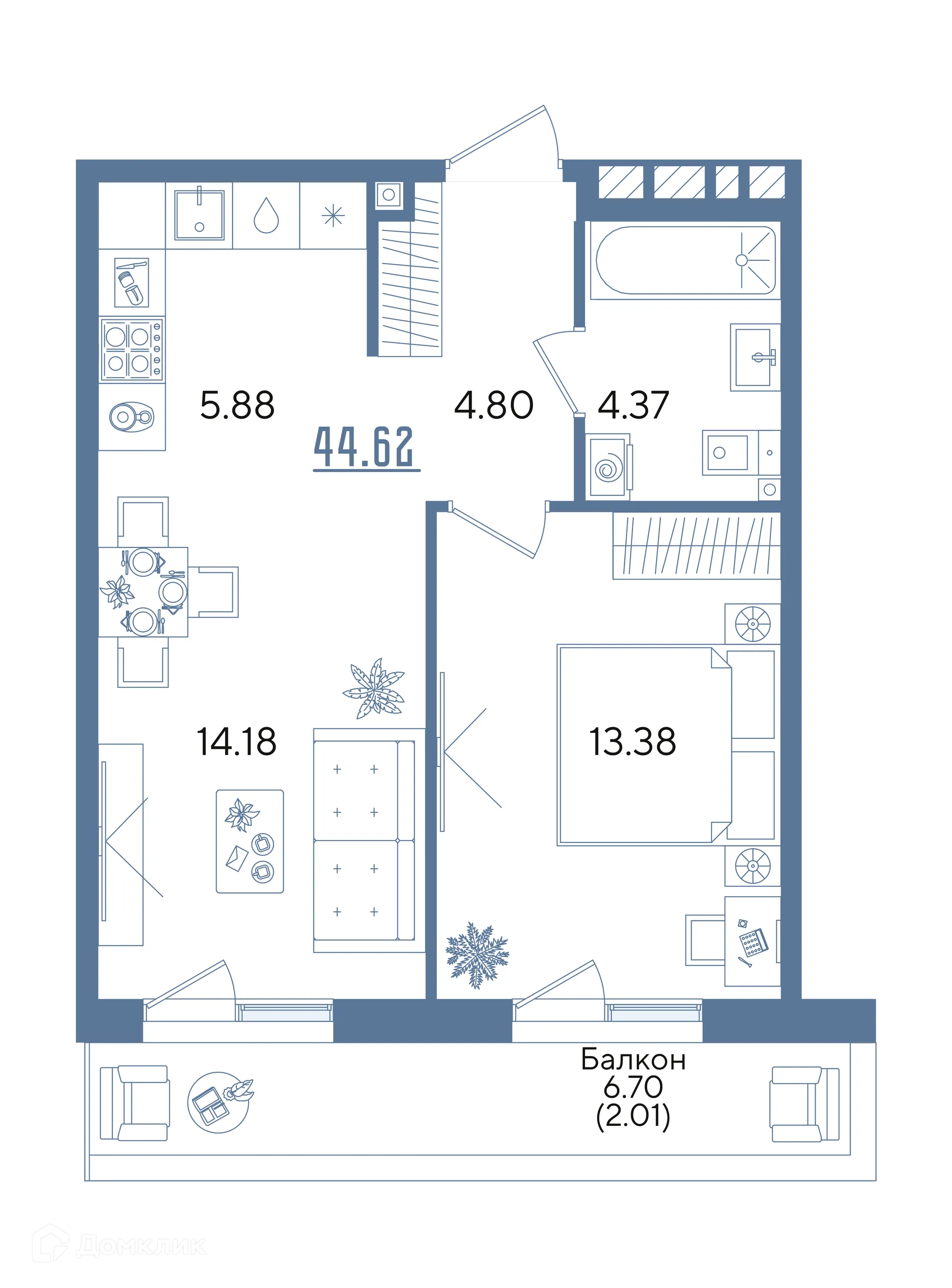 Фото квартиры в ЖК Авторы на Годовикова