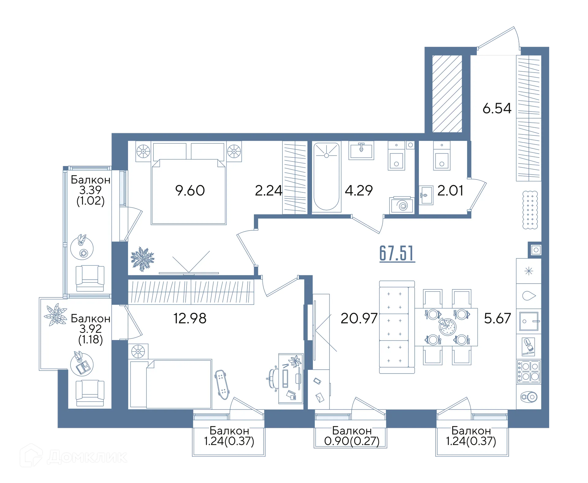 Фото квартиры в ЖК Авторы на Годовикова