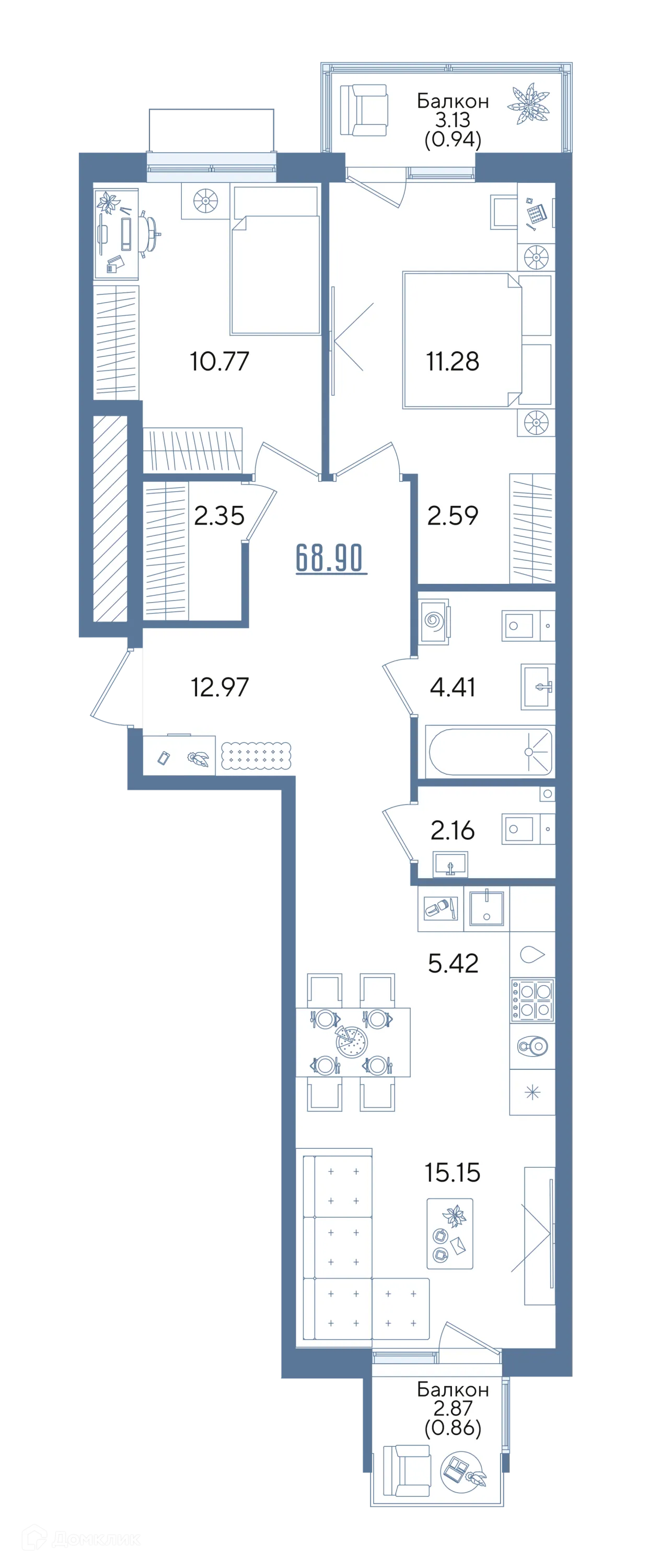Фото квартиры в ЖК Авторы на Годовикова