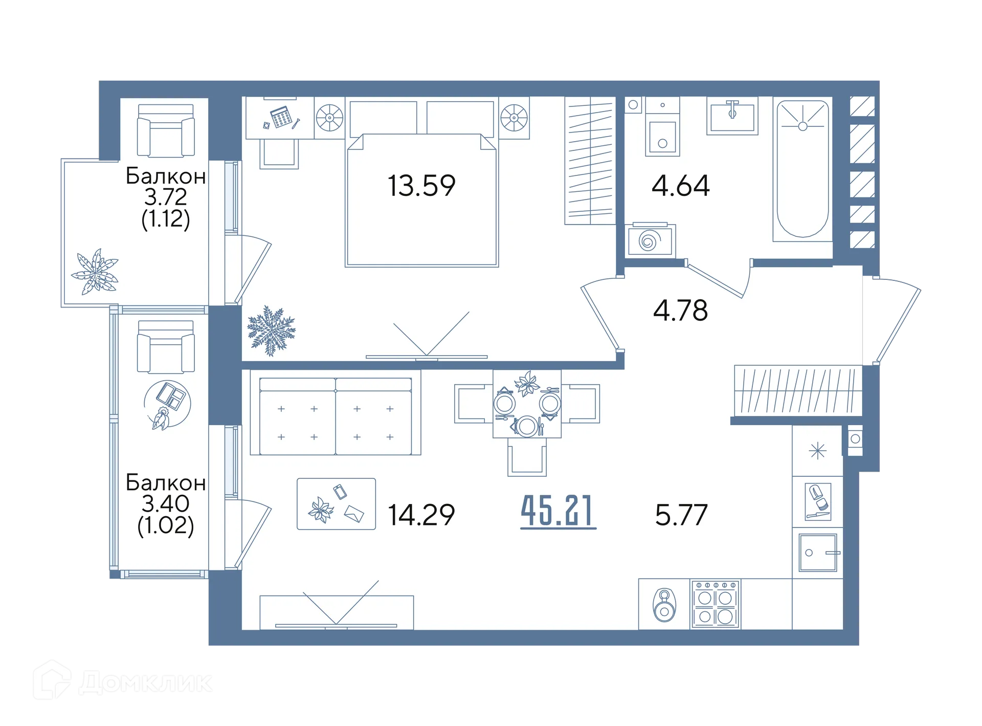 Фото квартиры в ЖК Авторы на Годовикова