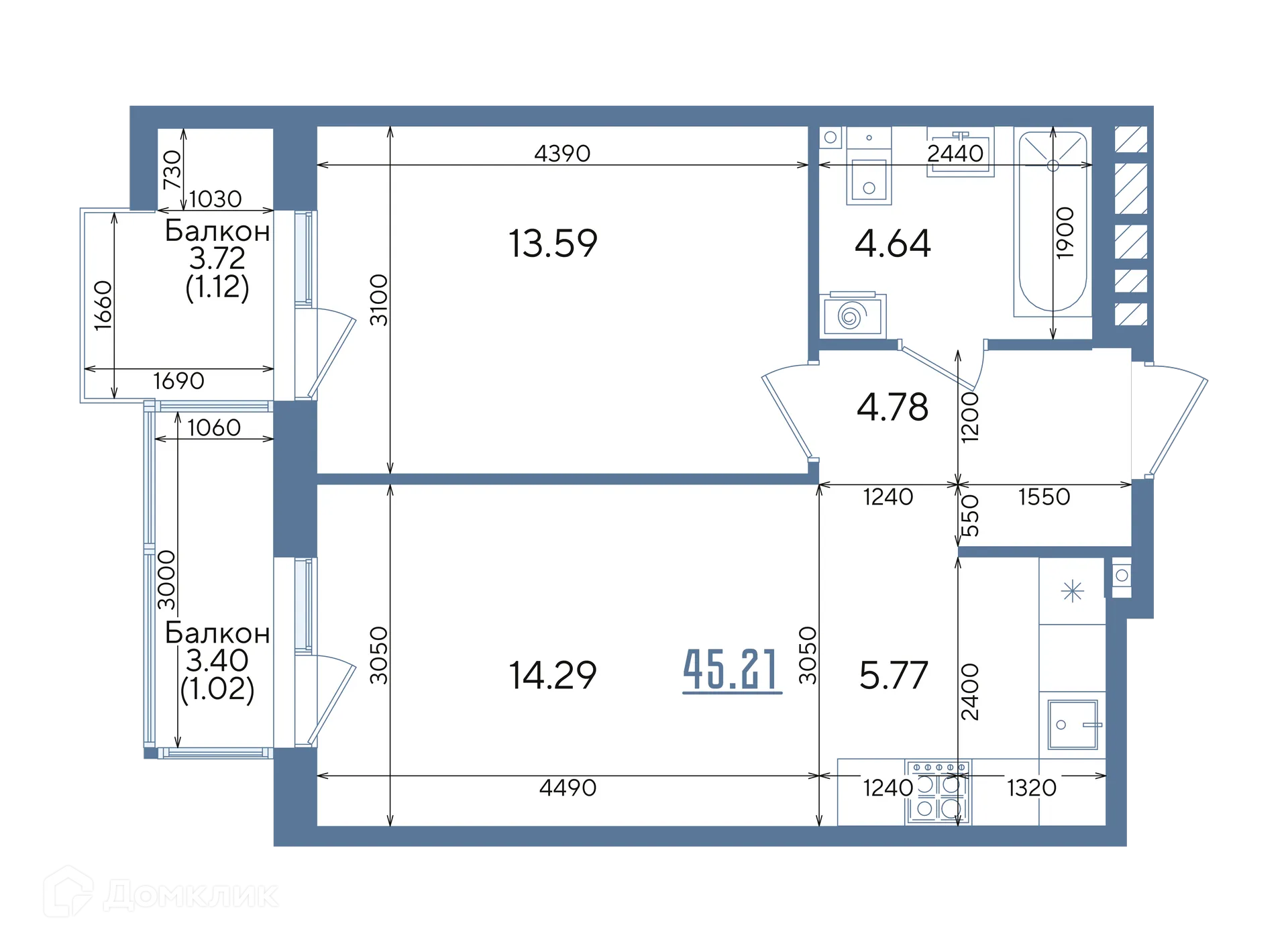Фото квартиры в ЖК Авторы на Годовикова