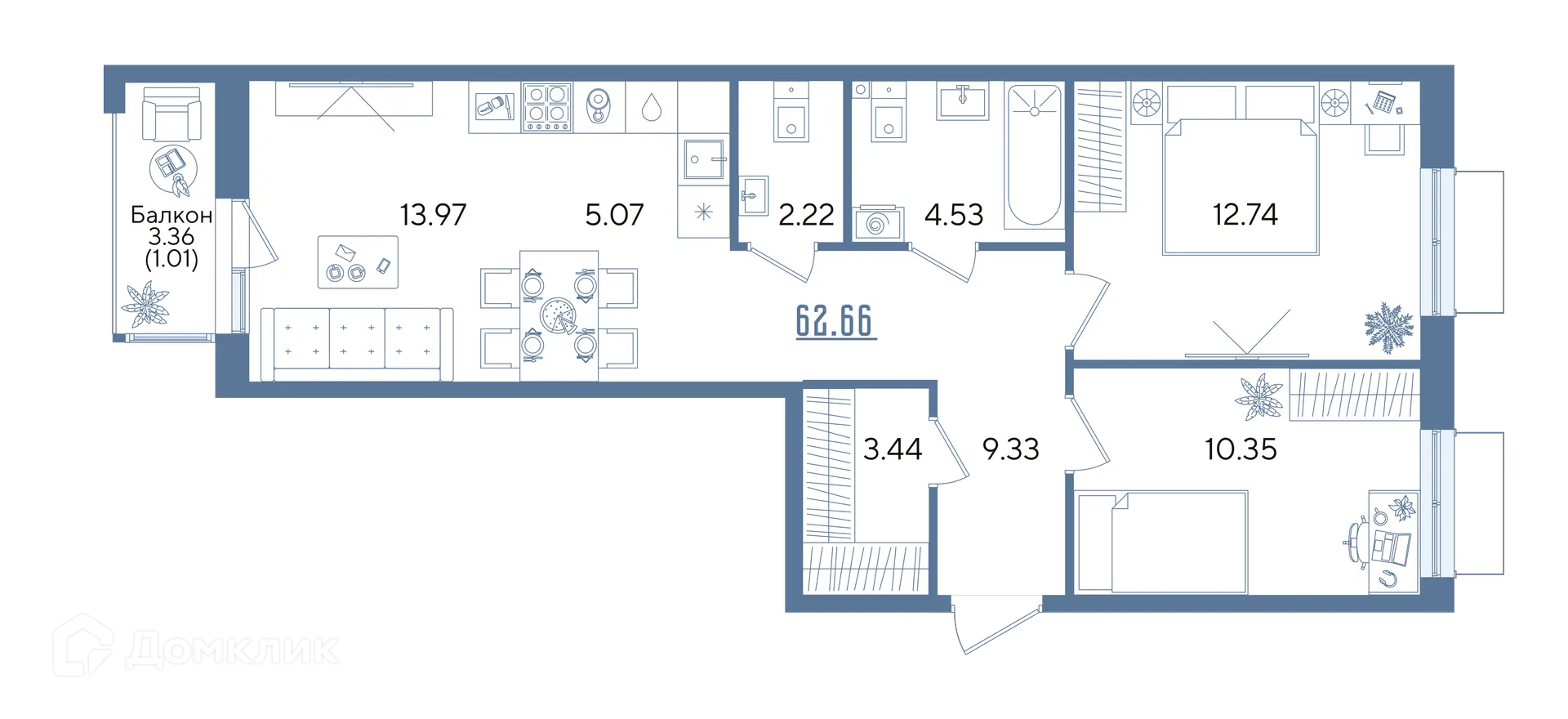 Фото квартиры в ЖК Авторы на Годовикова