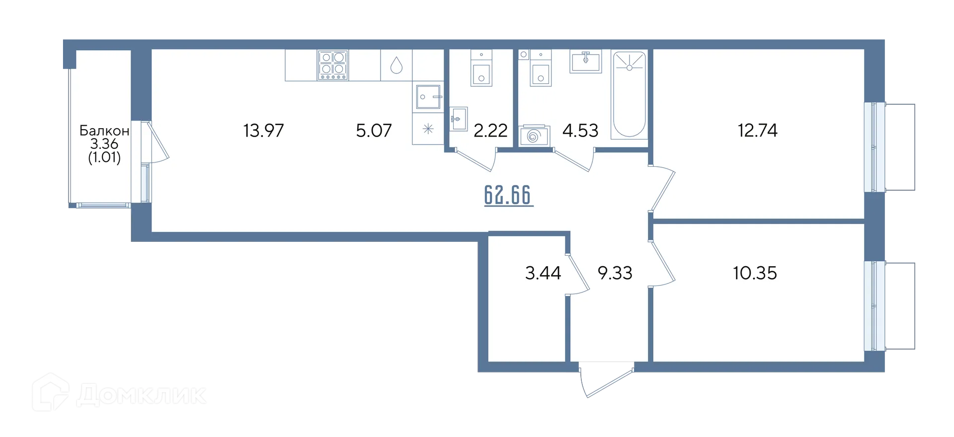 Фото квартиры в ЖК Авторы на Годовикова