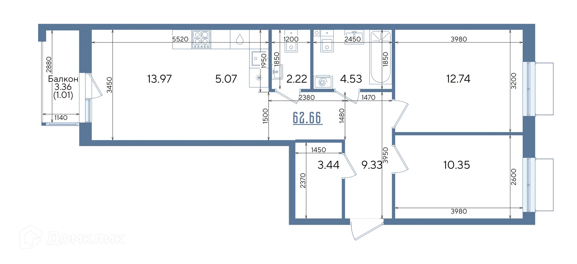 Фото квартиры в ЖК Авторы на Годовикова