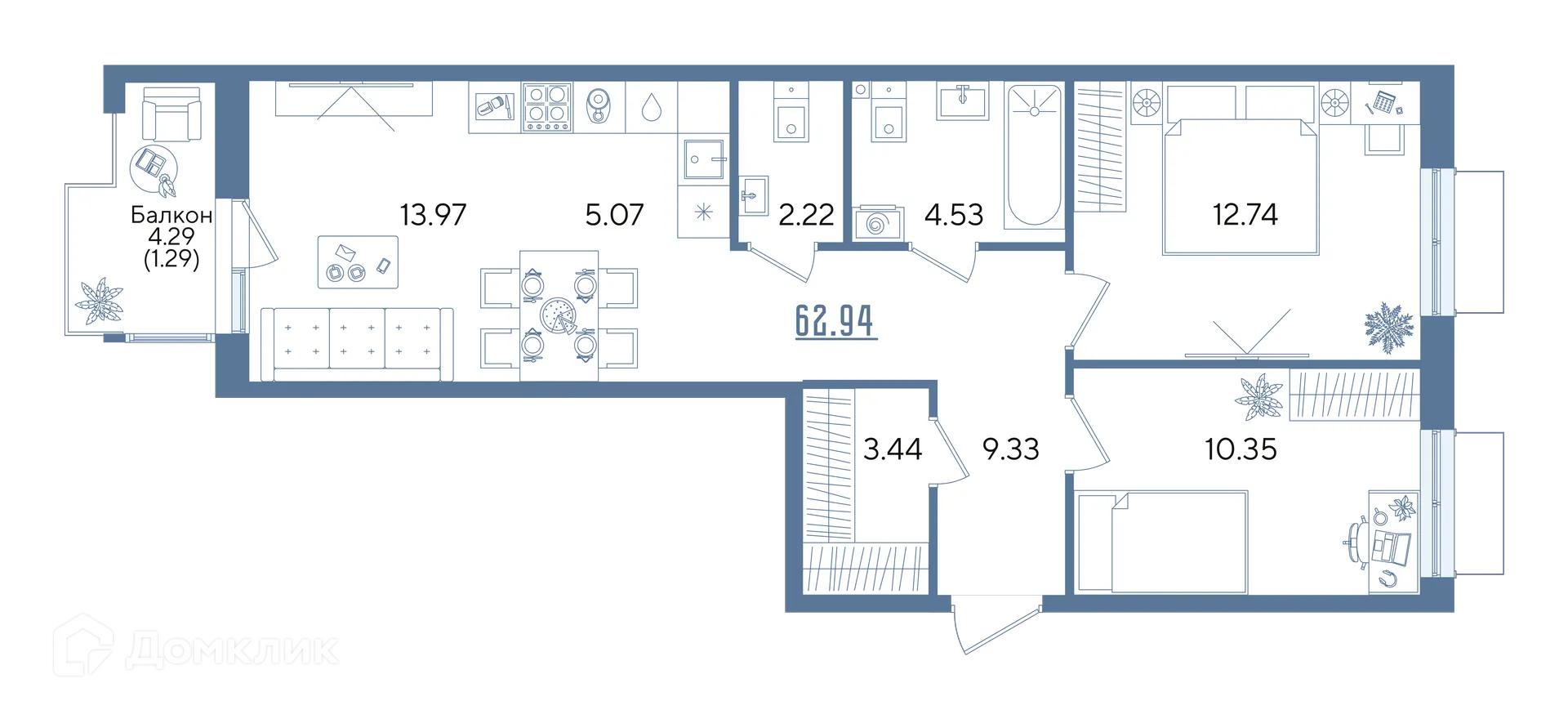 Фото квартиры в ЖК Авторы на Годовикова