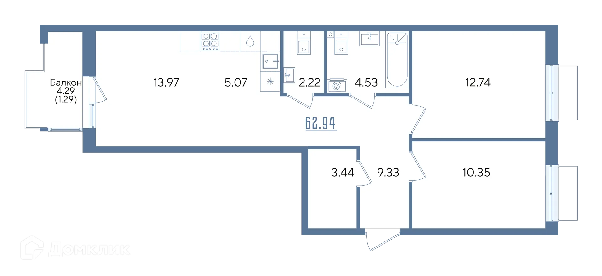 Фото квартиры в ЖК Авторы на Годовикова