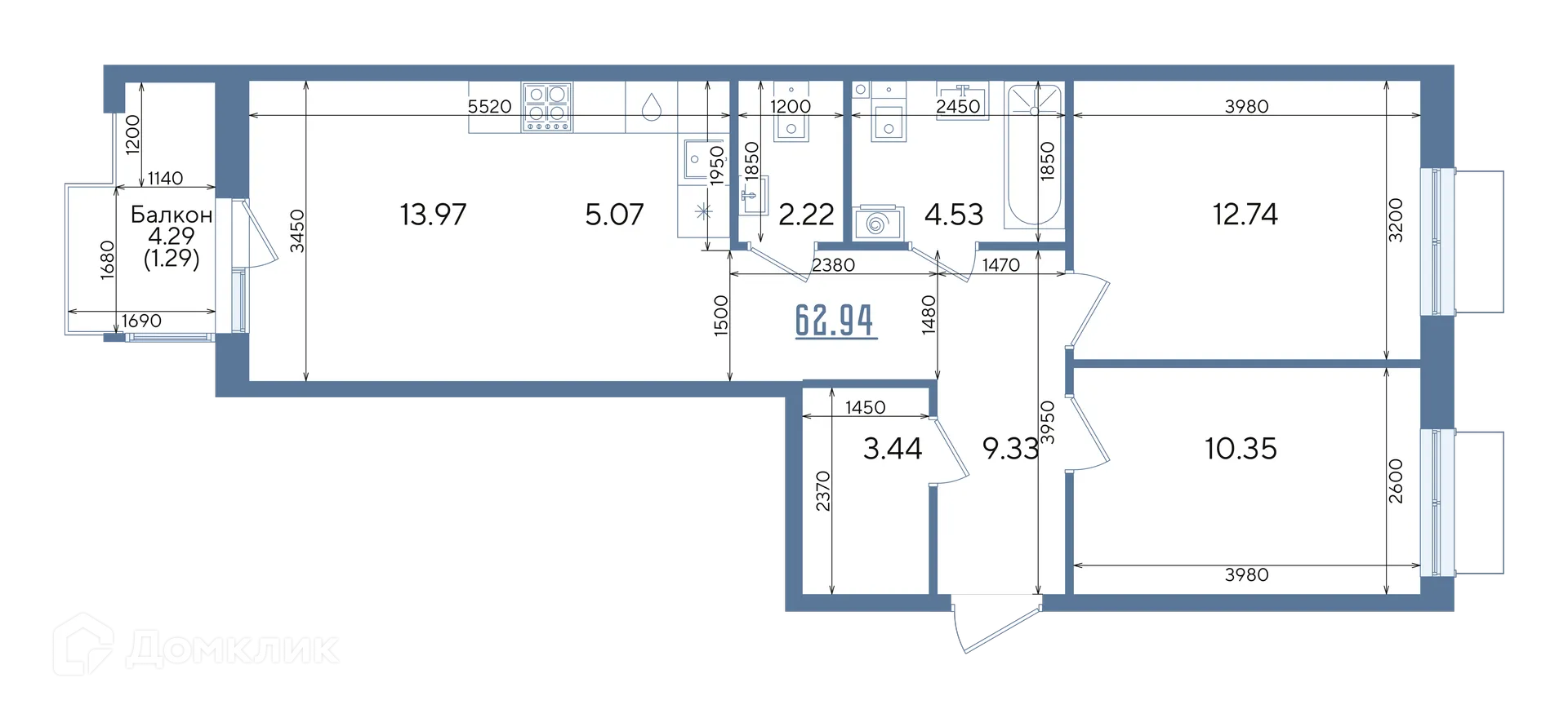 Фото квартиры в ЖК Авторы на Годовикова