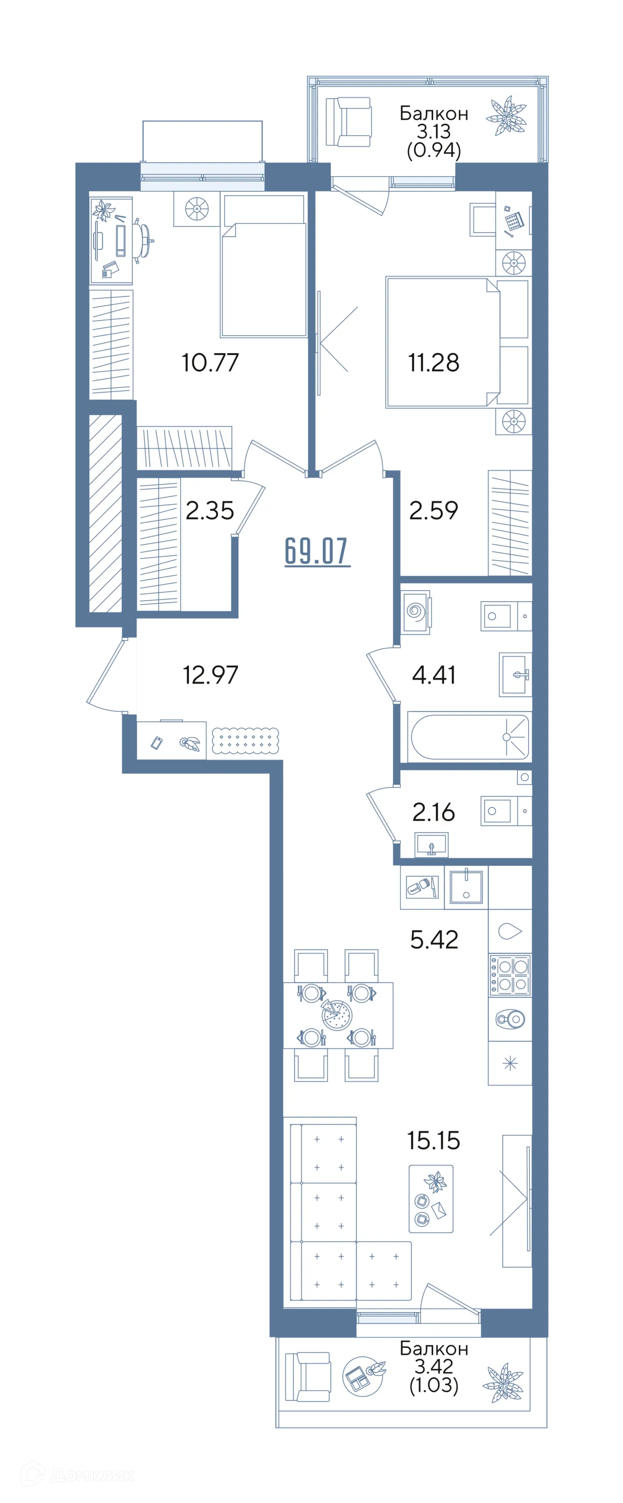 Фото квартиры в ЖК Авторы на Годовикова