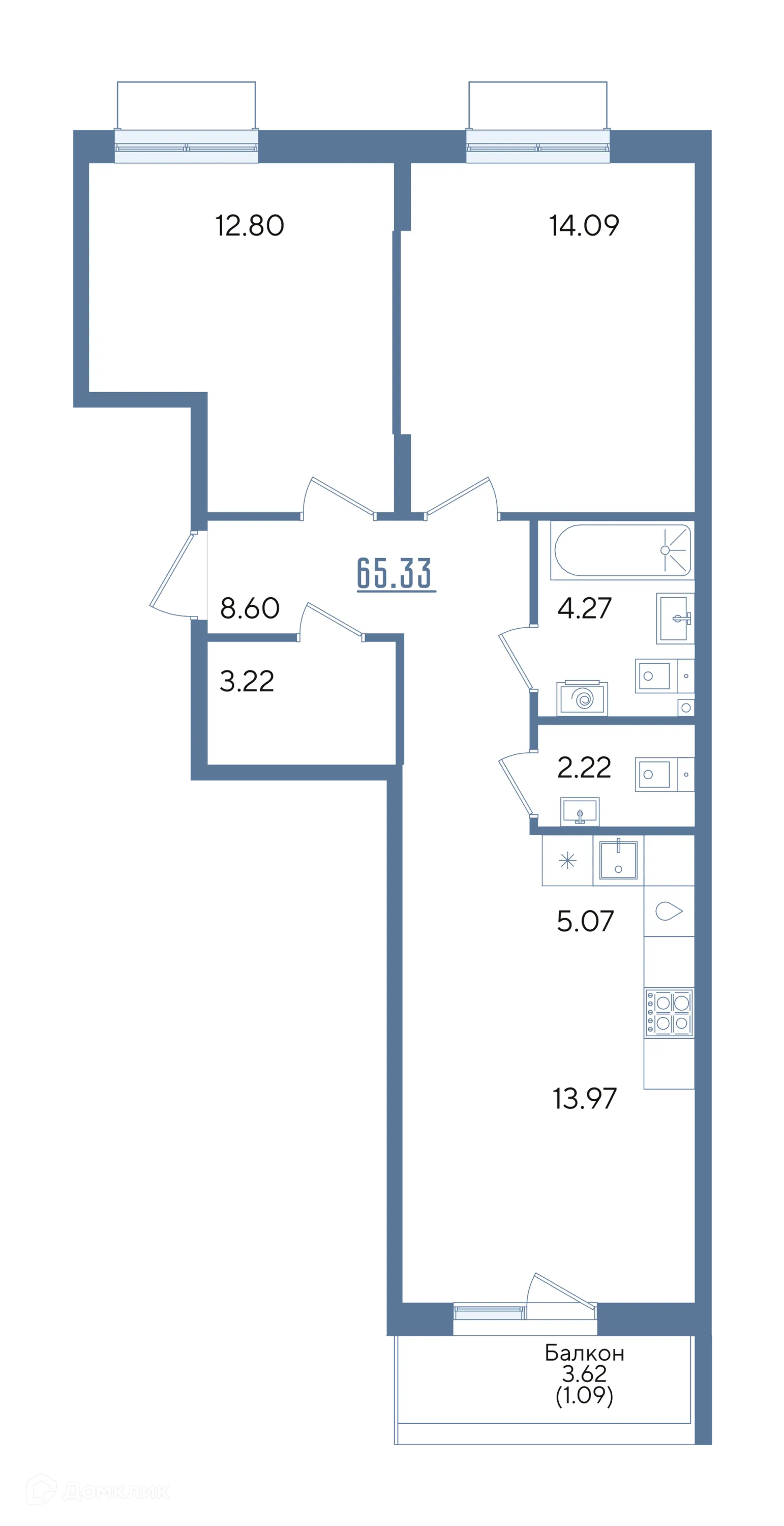 Фото квартиры в ЖК Авторы на Годовикова