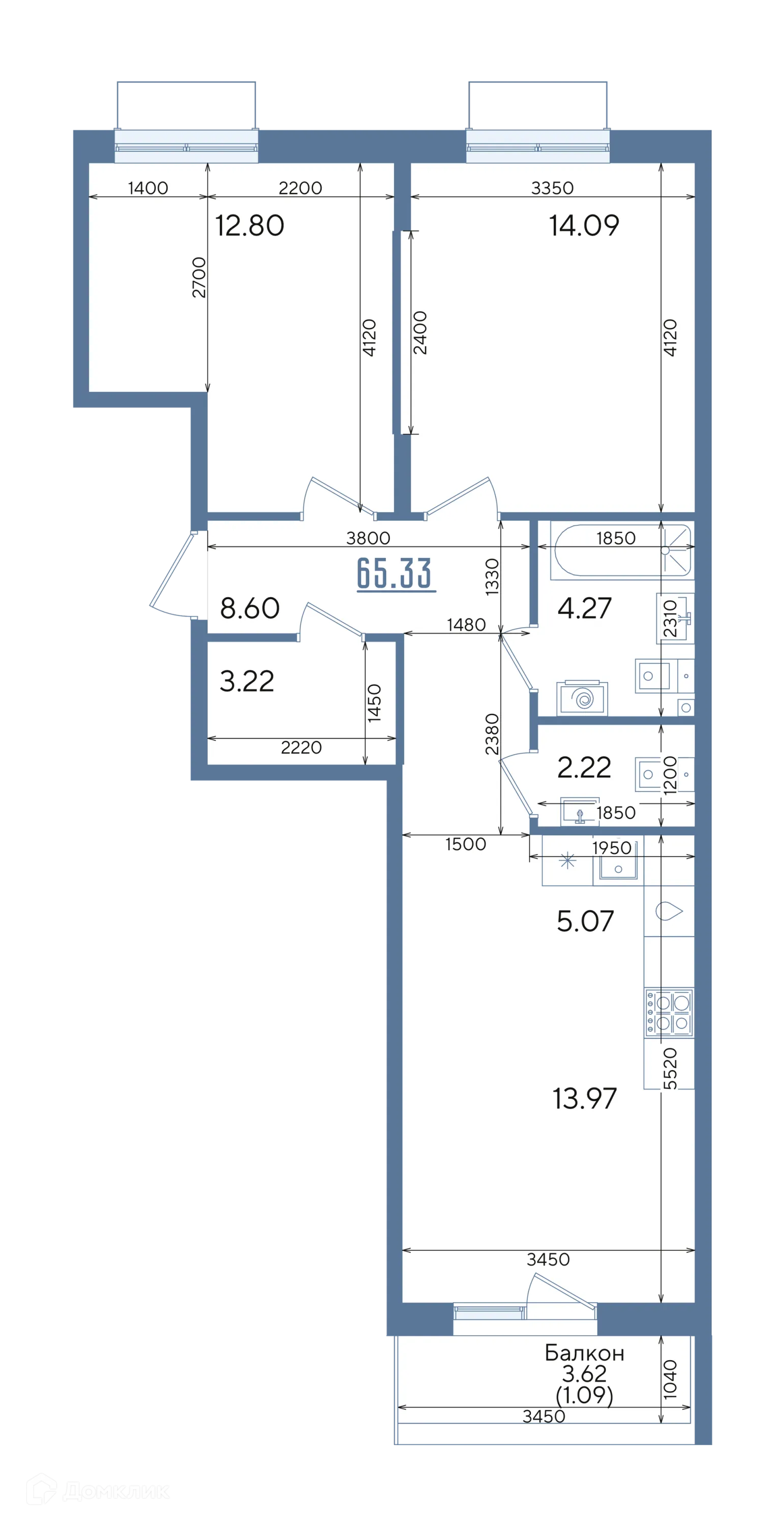 Фото квартиры в ЖК Авторы на Годовикова