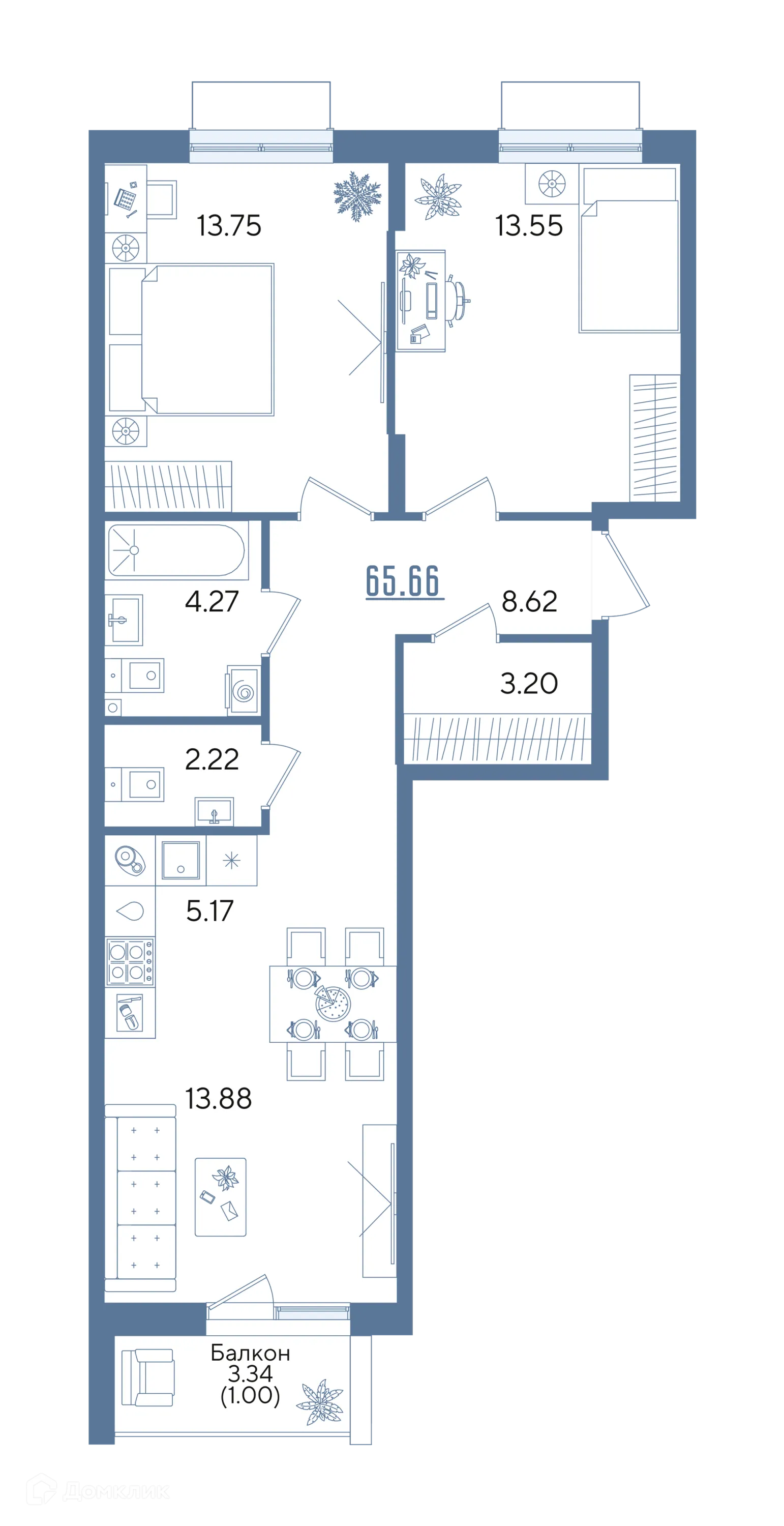 Фото квартиры в ЖК Авторы на Годовикова