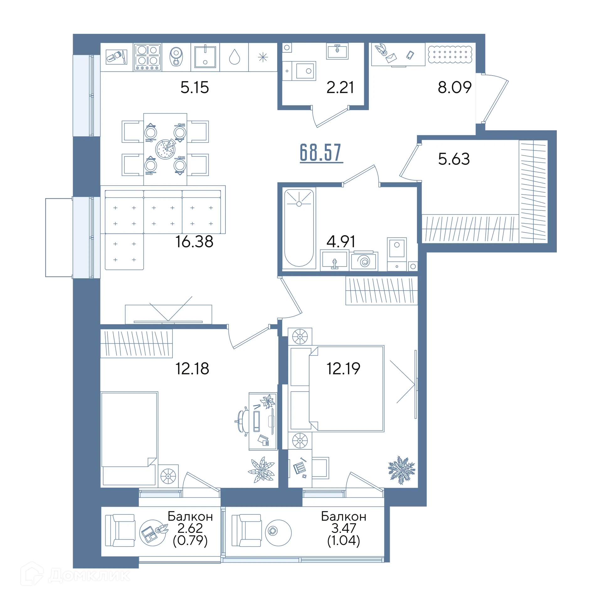 Фото квартиры в ЖК Авторы на Годовикова