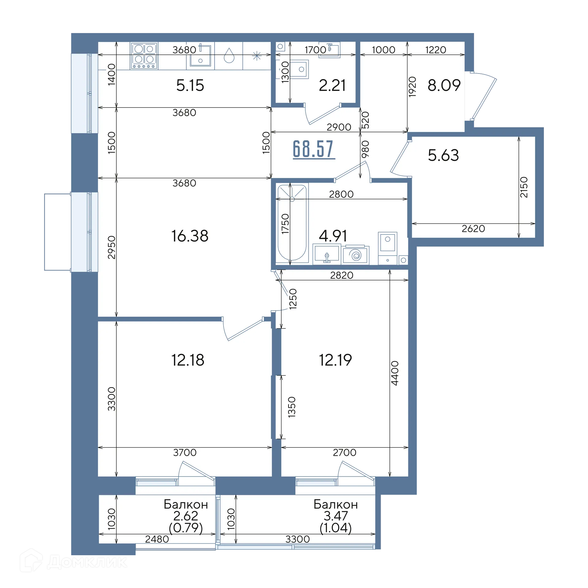 Фото квартиры в ЖК Авторы на Годовикова