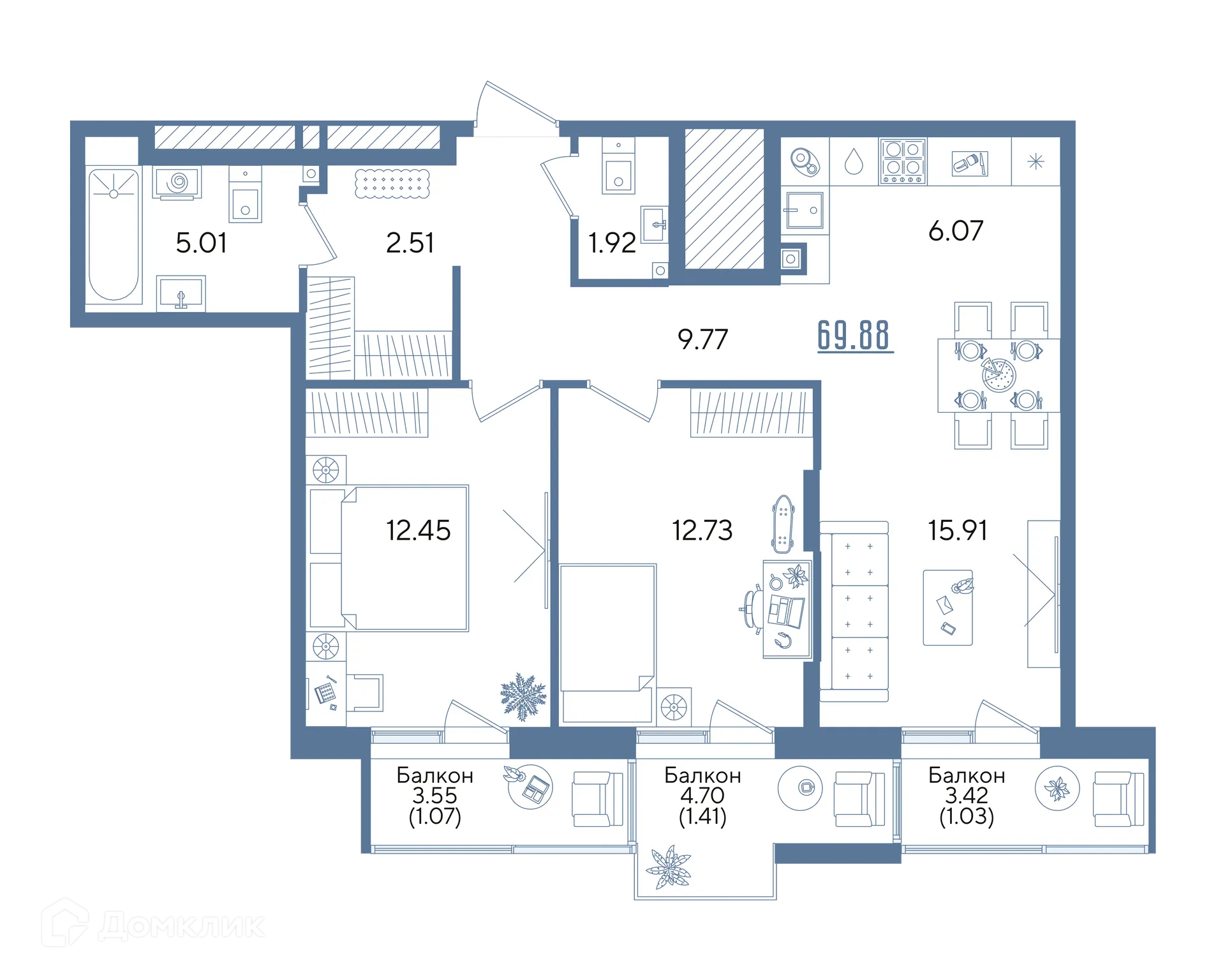 Фото квартиры в ЖК Авторы на Годовикова