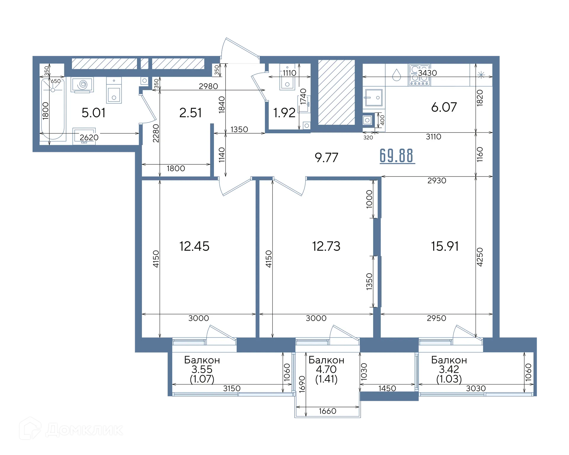 Фото квартиры в ЖК Авторы на Годовикова