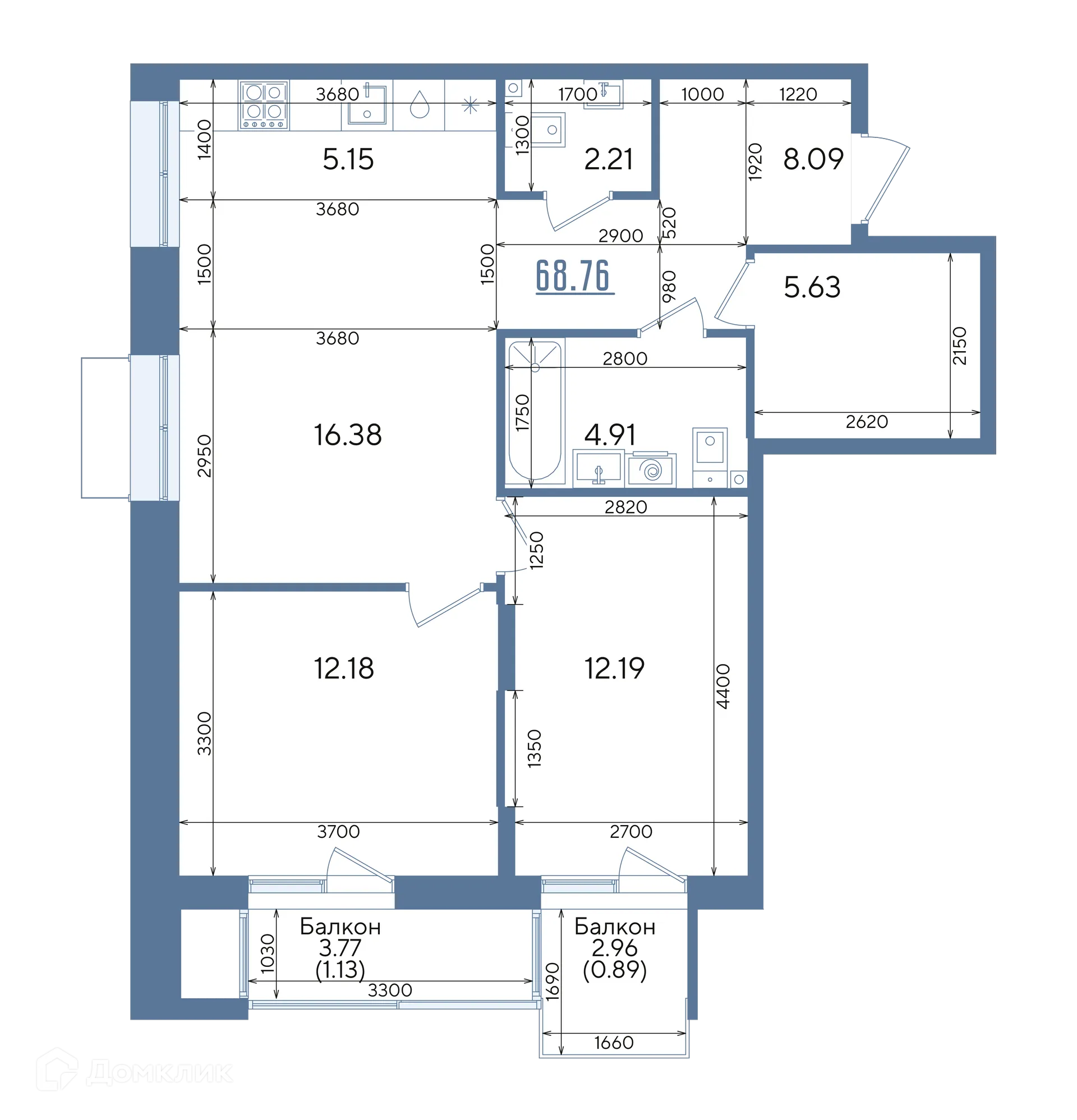 Фото квартиры в ЖК Авторы на Годовикова