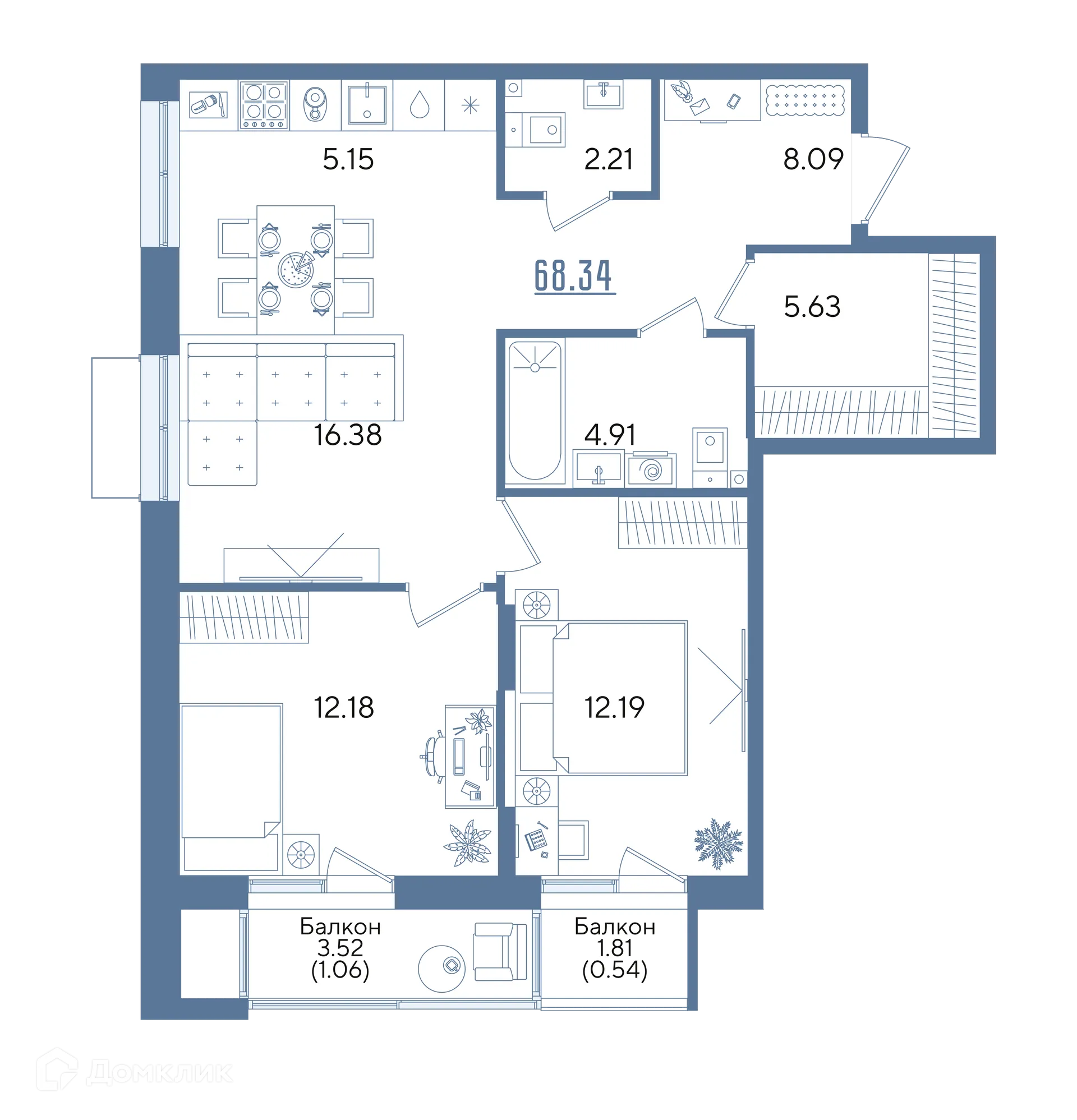 Фото квартиры в ЖК Авторы на Годовикова