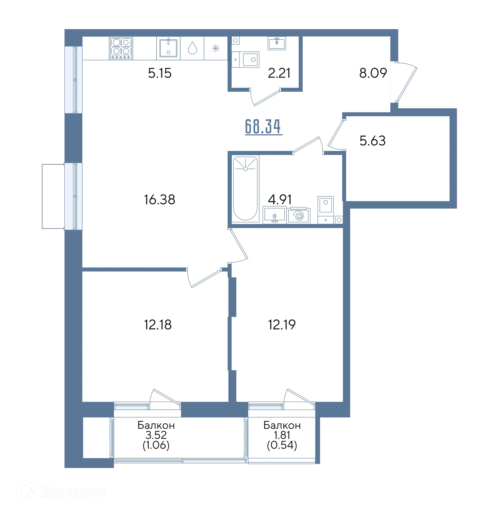 Фото квартиры в ЖК Авторы на Годовикова