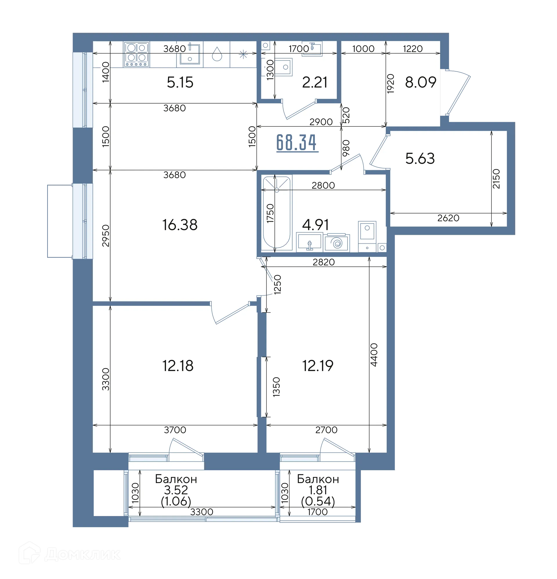 Фото квартиры в ЖК Авторы на Годовикова