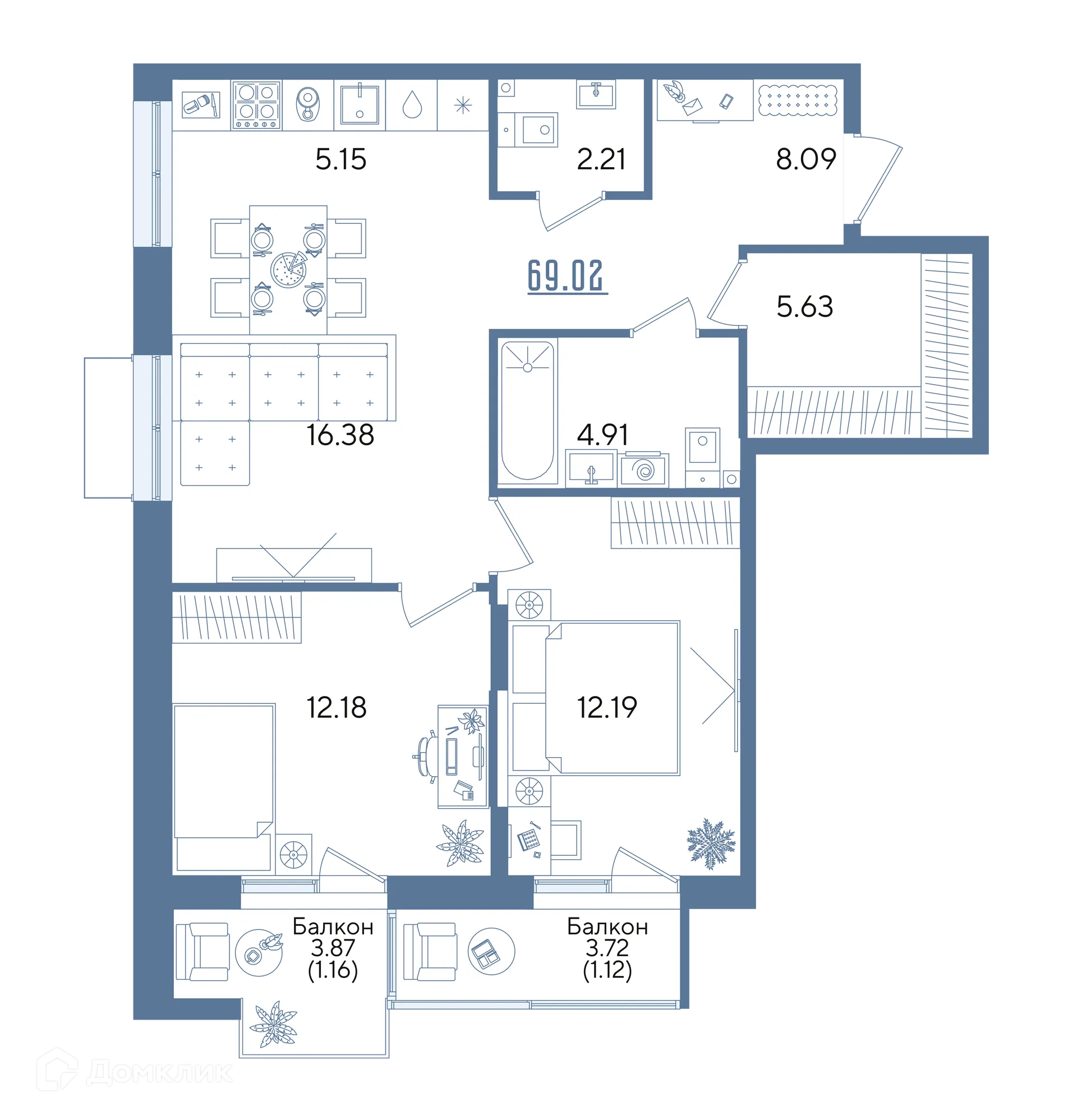 Фото квартиры в ЖК Авторы на Годовикова