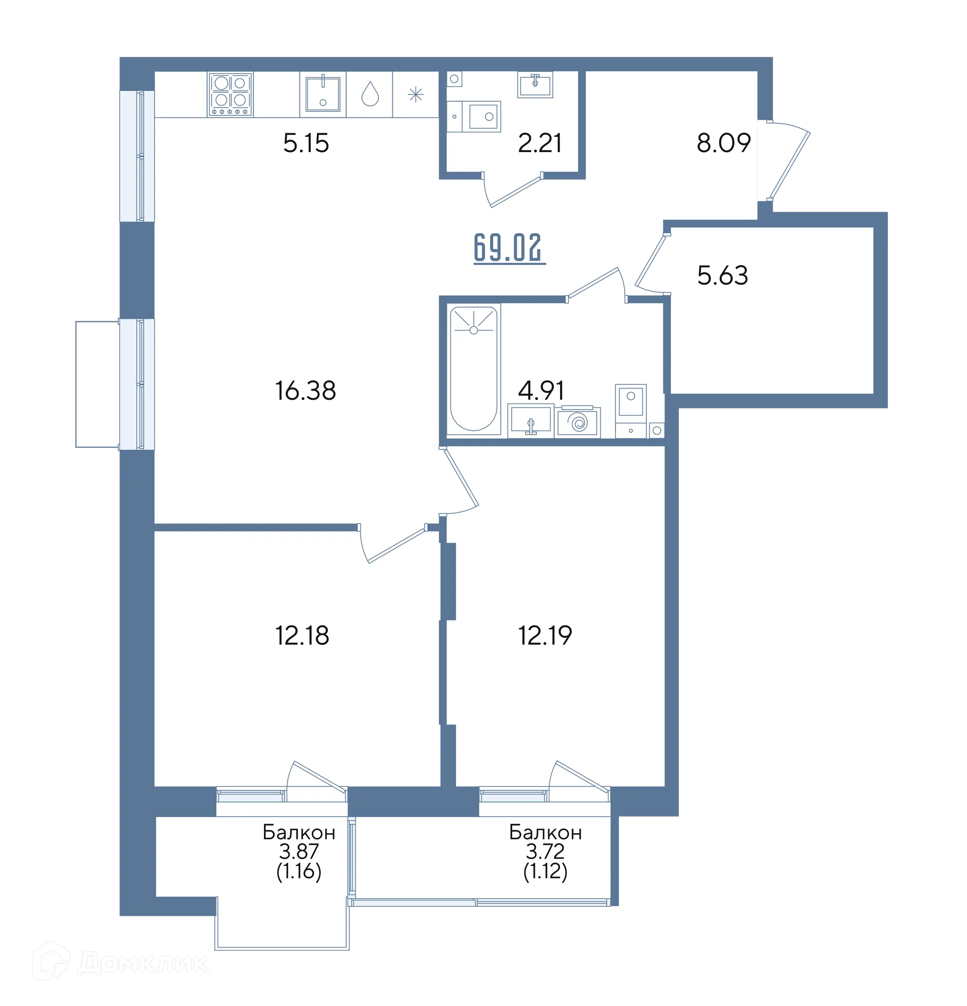 Фото квартиры в ЖК Авторы на Годовикова
