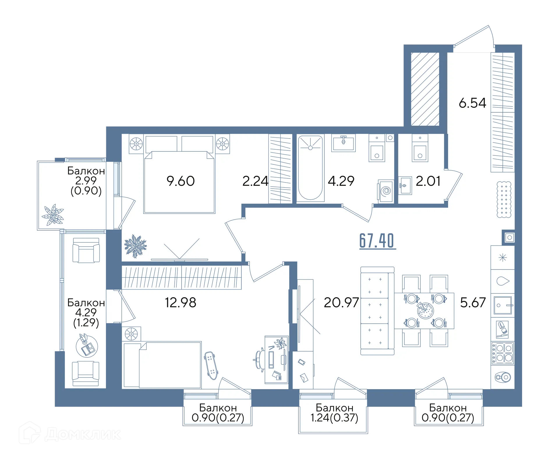 Фото квартиры в ЖК Авторы на Годовикова