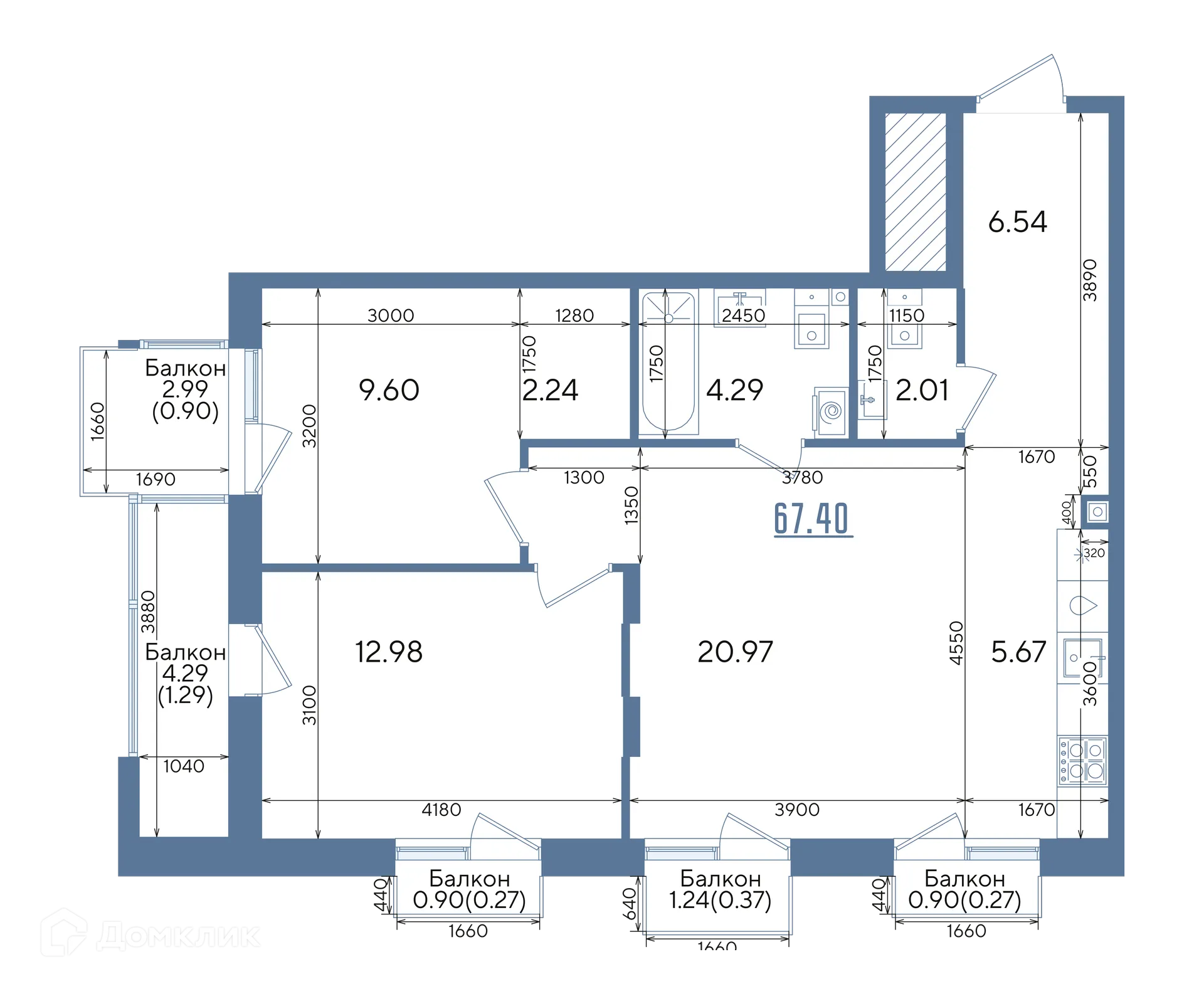 Фото квартиры в ЖК Авторы на Годовикова