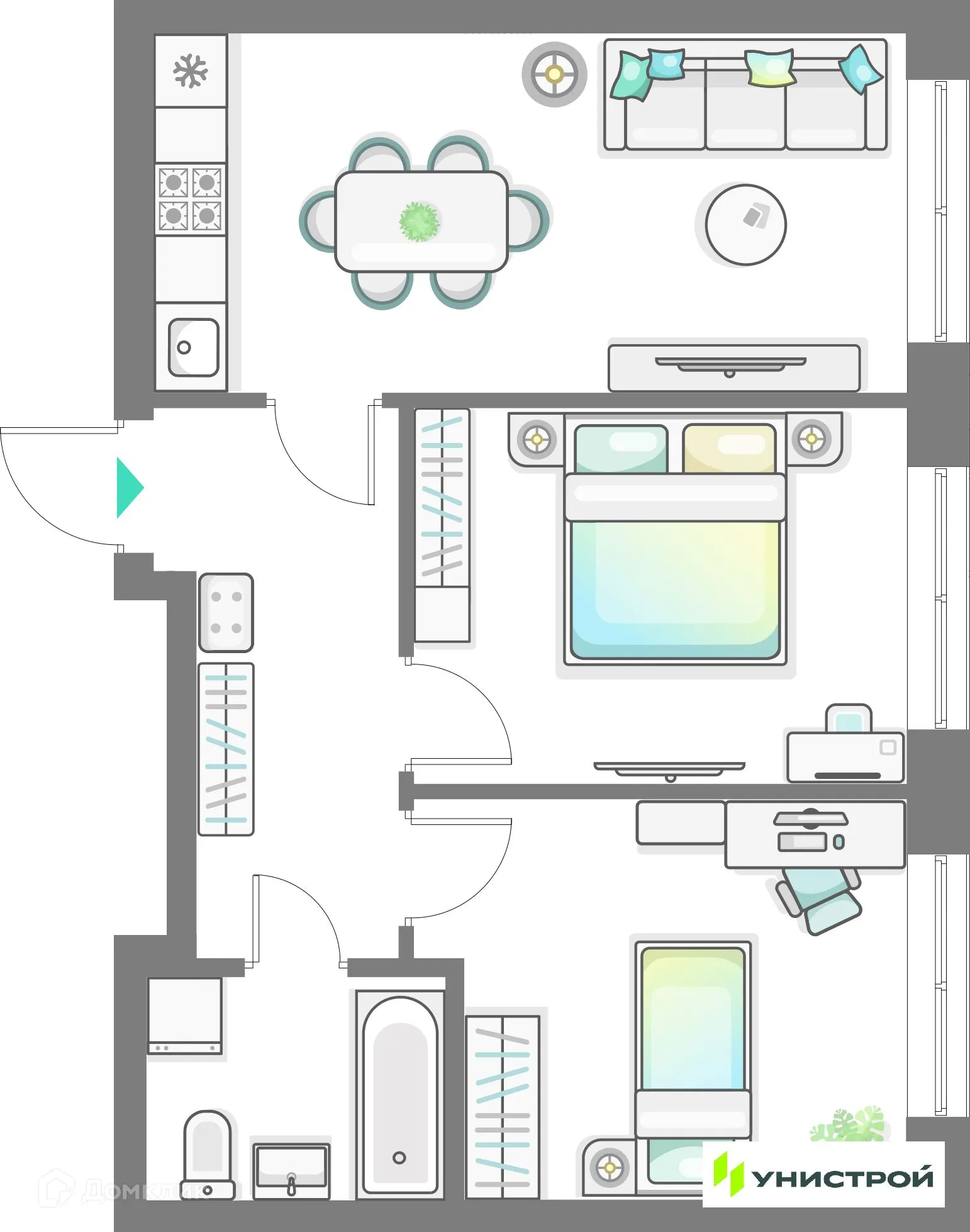 Фото квартиры в ЖК Лето