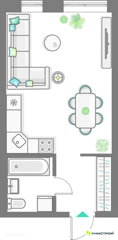 Студия квартиры в Казане новостройки