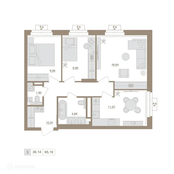 Квартира в ЖК Экогород "Яркий"