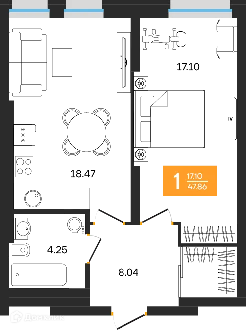 Фото квартиры в ЖК Грани