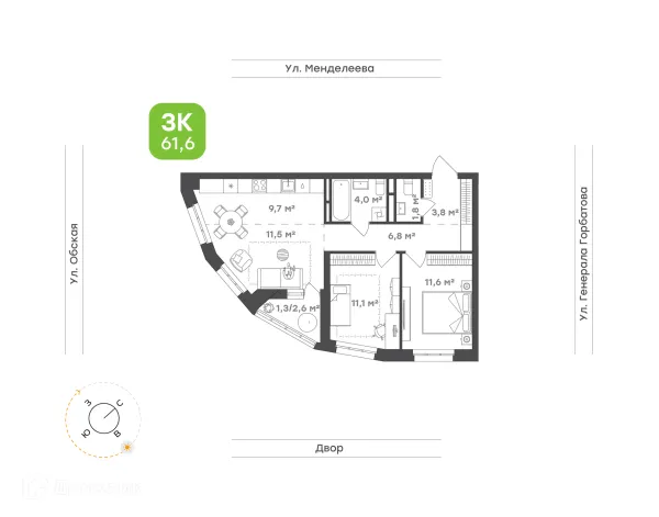 Квартира в ЖК Знаковый квартал Конди Нова