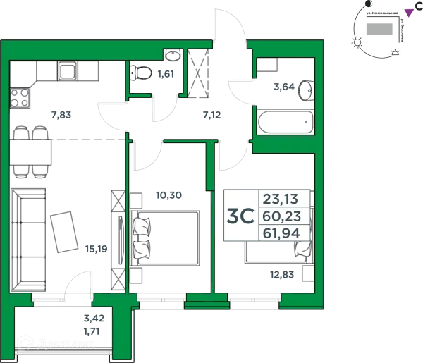 Квартира в ЖК Сапфир