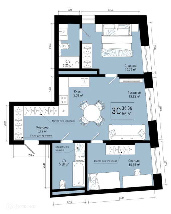 Квартира в ЖК VETER (Ветер)