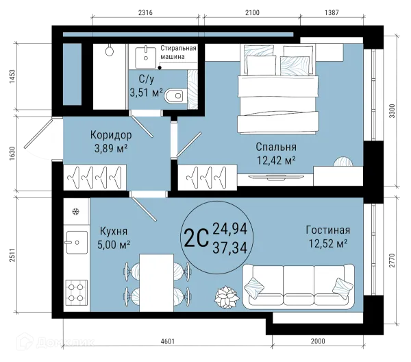 Квартира в ЖК VETER (Ветер)