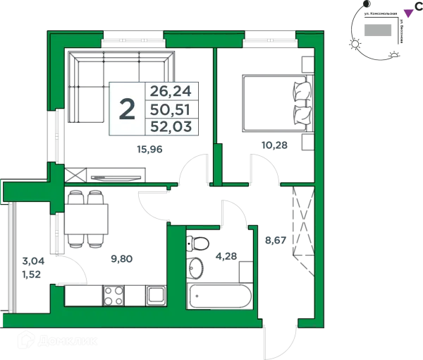 Квартира в ЖК Сапфир