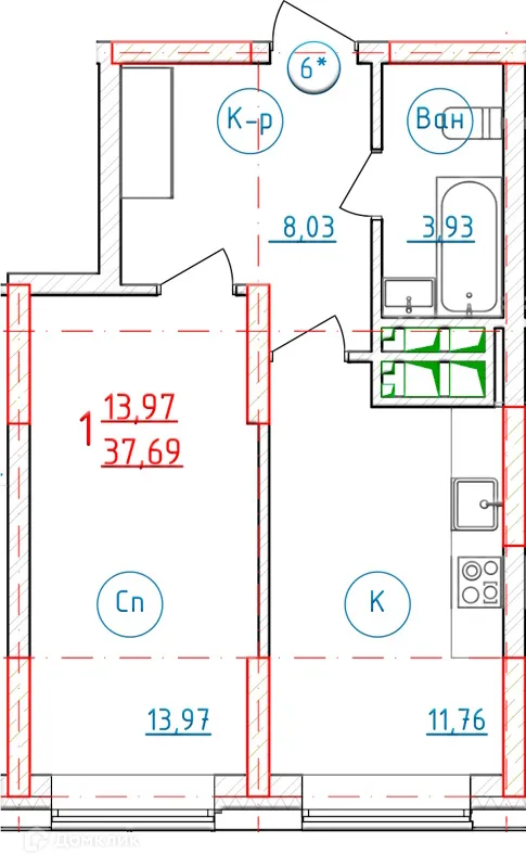 Фото квартиры в ЖК Grand Family ( ЖК Гранд Фемели)