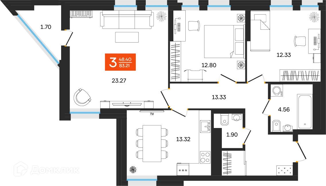 Фото квартиры в ЖК Грани