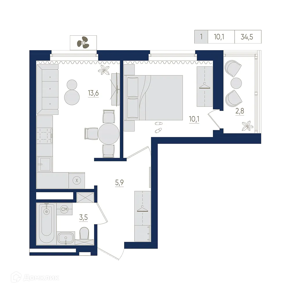 Фото квартиры в ЖК Экогород "Яркий"