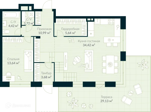 Квартира в ЖК URMAN Сity (Урман Сити)