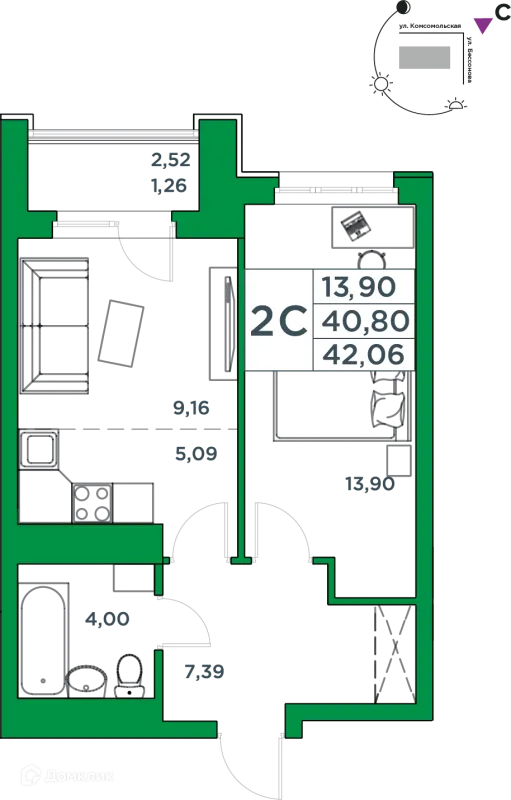 Квартира в ЖК Сапфир