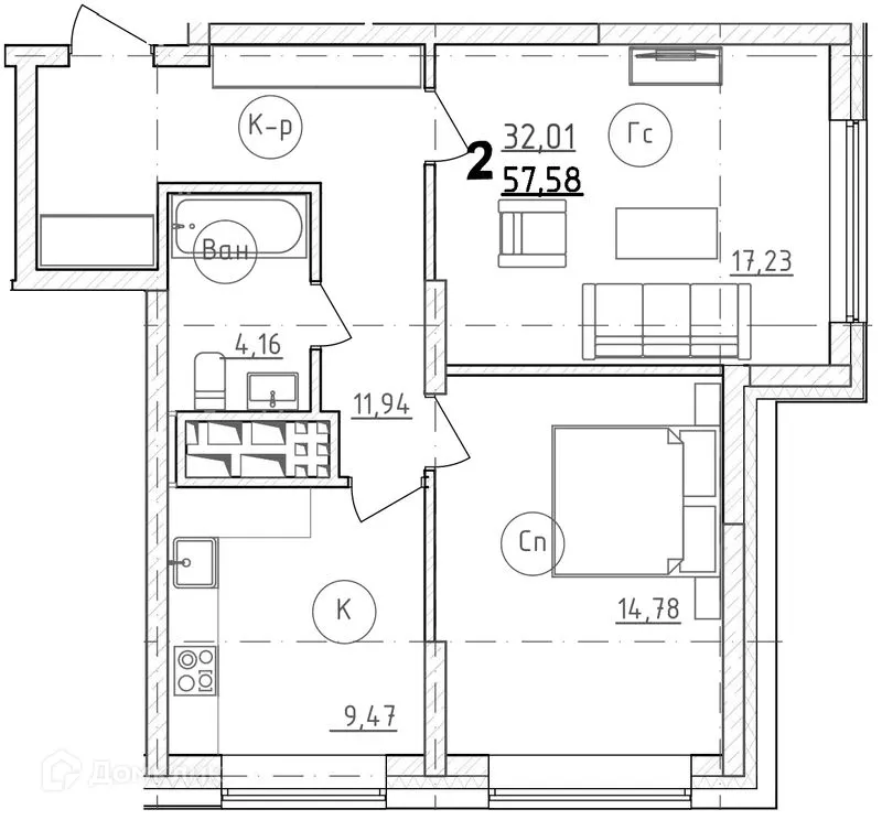 Фото квартиры в ЖК Grand Family ( ЖК Гранд Фемели)