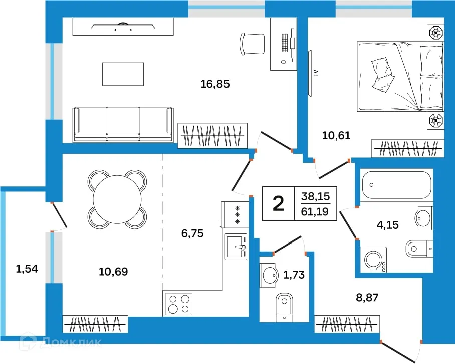 Фото квартиры в ЖК Некрасовский