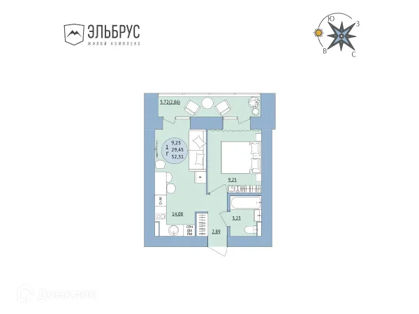 Квартира в ЖК Эльбрус