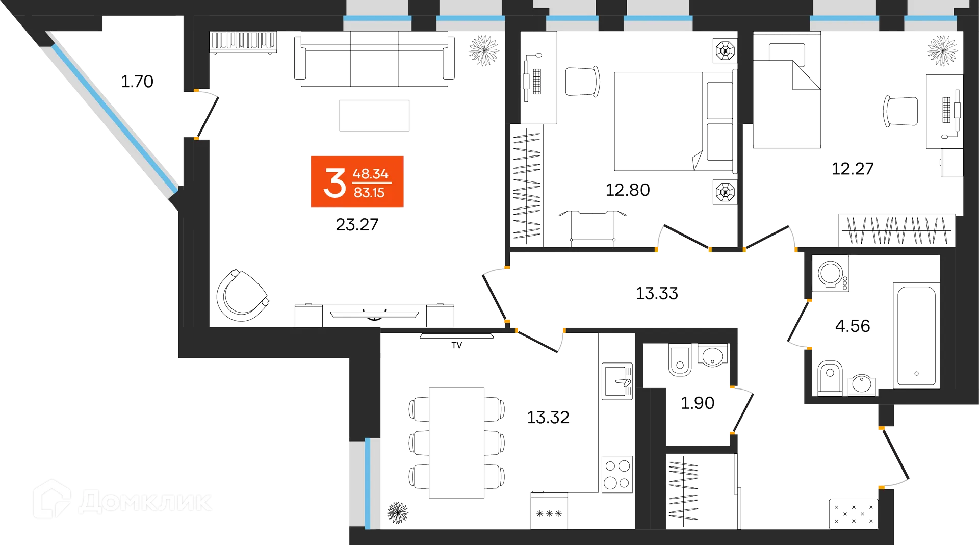 Фото квартиры в ЖК Грани
